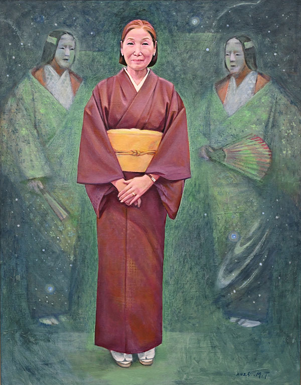 第73回 光陽展　委員　竹花 美智子（ﾀｹﾊﾅ ﾐﾁｺ）　そら・装　（油）　F50